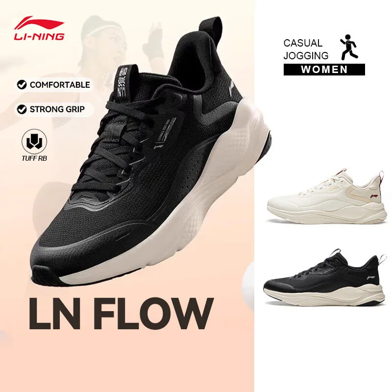 LI-NING LN FLOW Women Running Shoes Professional Sports Leisure Li Ning Jogging Shoes AGLU090