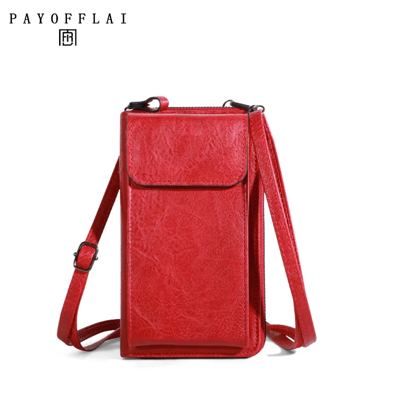 New Women\'s Shoulder Bag PU Leather Mobile Crossbody Bag Large Capacity Direct Mail