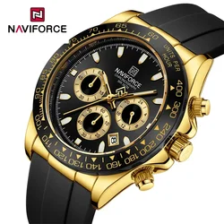 2024 NAVIFORCE Brand Fashion Men's Watches Luxury Luminous Silicone Strap Male Waterproof Sports Quartz Wristwatch