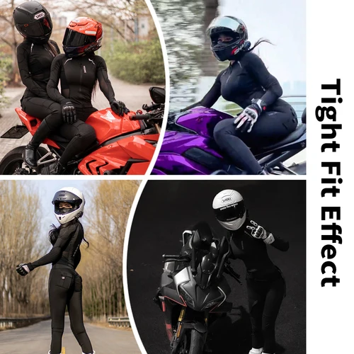Imagen 2 del producto WOSAWE Conjunto de chaqueta y pantalones de motocicleta para mujer con almohadillas extraíbles Equipo de protección suave Ropa de carreras de moto de seguridad con certificación CE
