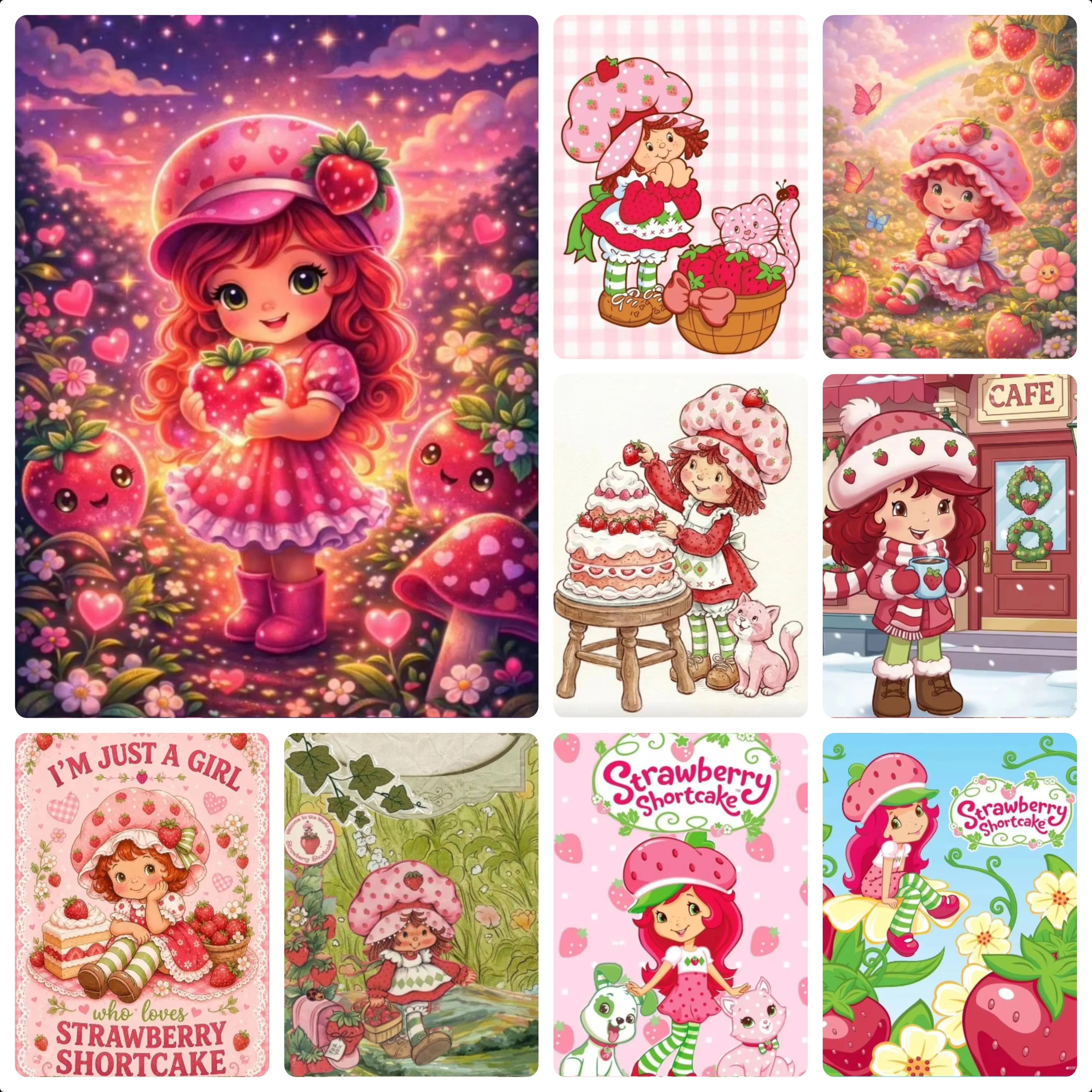 Cute S-Strawberry Shortcake Jigsaw Puzzles 500/1000/1200/2000PCS Handmade Art Exquisite Home Decor Gift No Frame