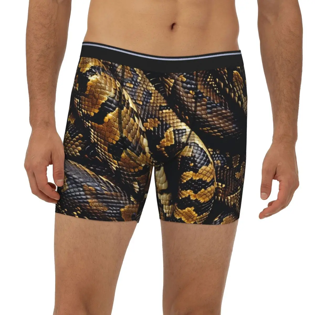 

Long Boxer Underpants Shorts Snakes On A Train Panties Men Ventilate Underwear for Homme Man Boyfriend Gifts