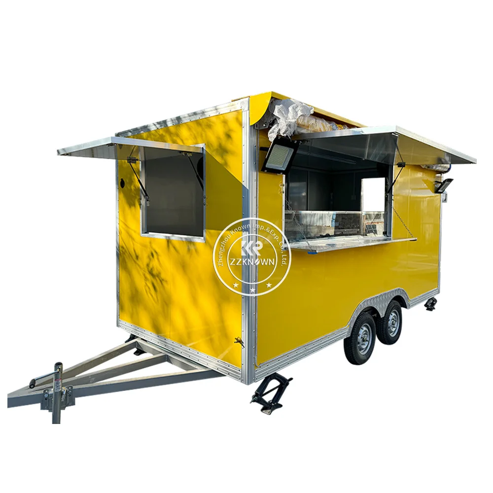 Mobile Fast Food Van Coffee Carts Food Trailer Ice Cream Pizza Truck Catering