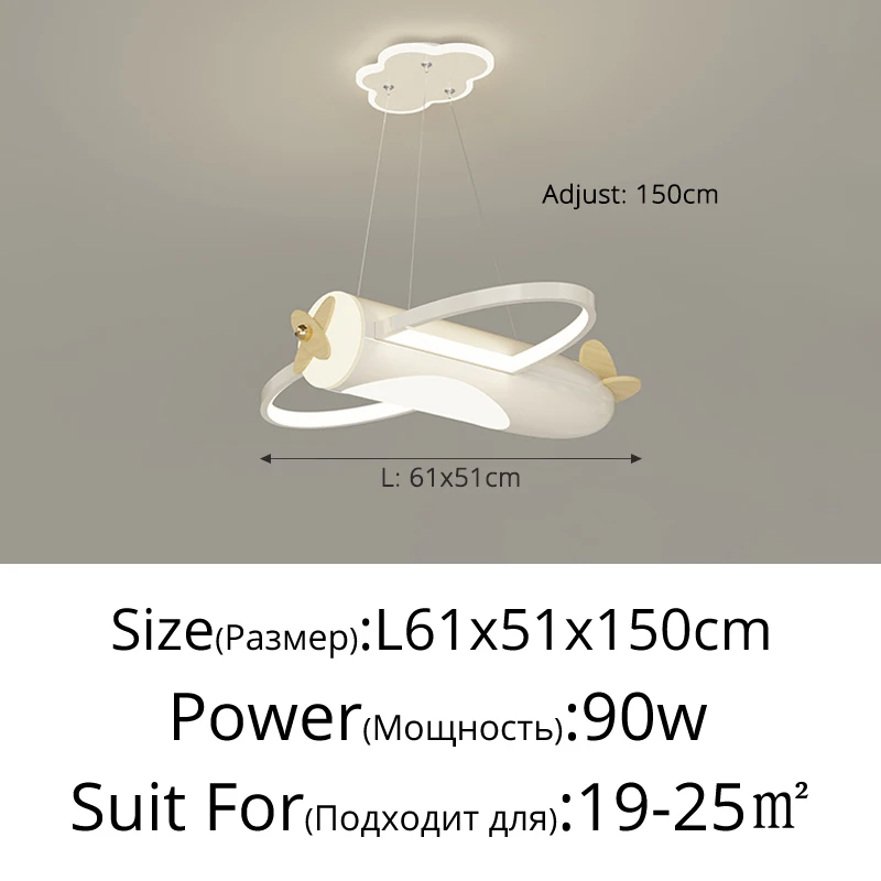 Slaapkamer Cartoon Vliegtuiglamp Kinderkamer Plafondlamp Creatieve kinderwoonkamer LED-plafondlamp voor jongens en meisjes