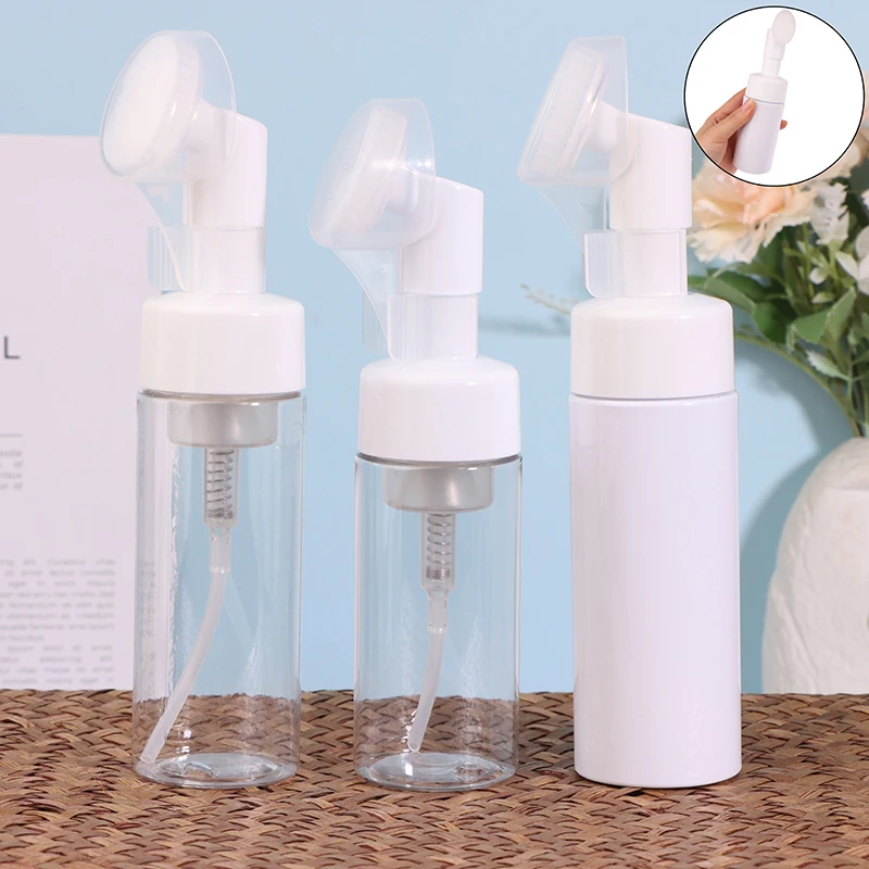 100/120/150 Mousse Foam Bottle Pump Liquid Soap Dispenser Wash Face Brush Cosmetic Container For Bathroom Facial Cleansing Care