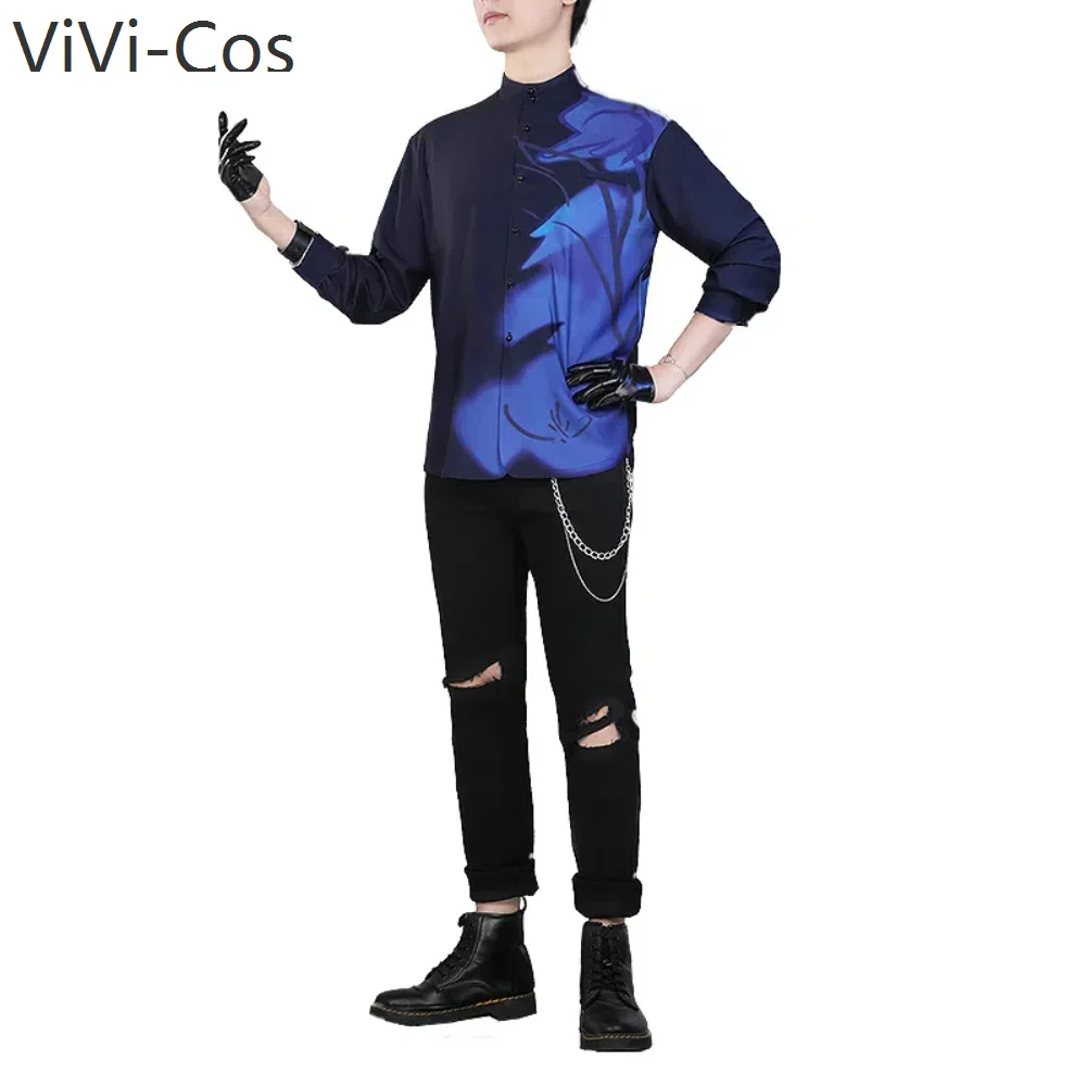 ViVi-Cos Vtuber Koyanagi Rou Sea House Roupas Cosplay Traje Cos Jogo Anime Uniforme de Festa Hallowen Jogar Roupas de Papel