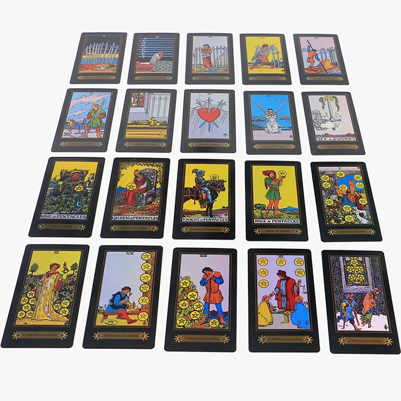 78pcs Spanish classic tarot cards oracle card board game Magical Fate Divination 205g cards with paper instructions 11.2*6.1cm