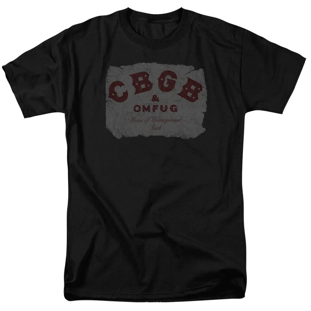 CBGB OMFUG Crumbled Logo T Shirt Licensed Home Of Underground Rock Black