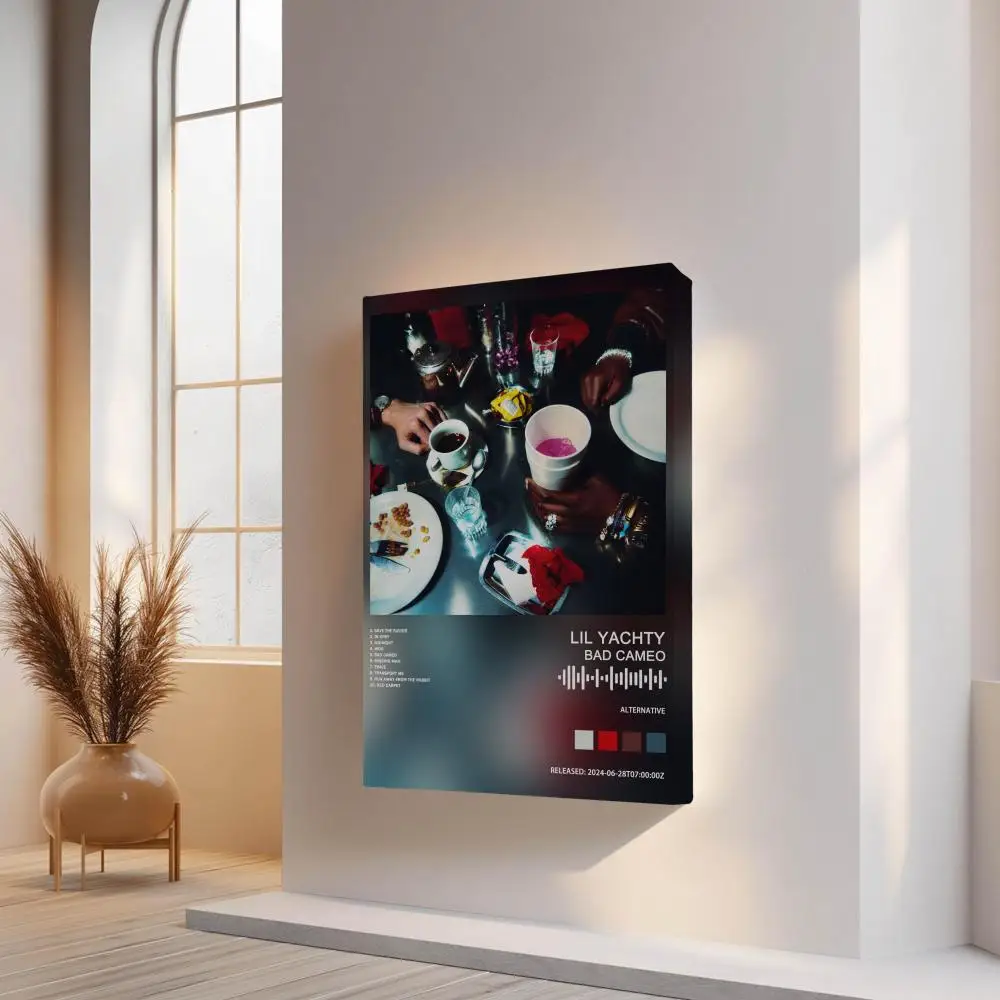Lil Yachty Painting Calligraphy Inner Frame  Album Cover Art Coffee House Bar Room Wall Decor