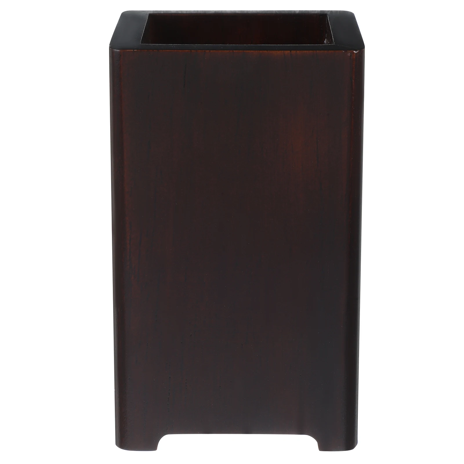 

Solid Wood Pen Holder Desk Desktop Pencil Container Convenient High Capacity Office