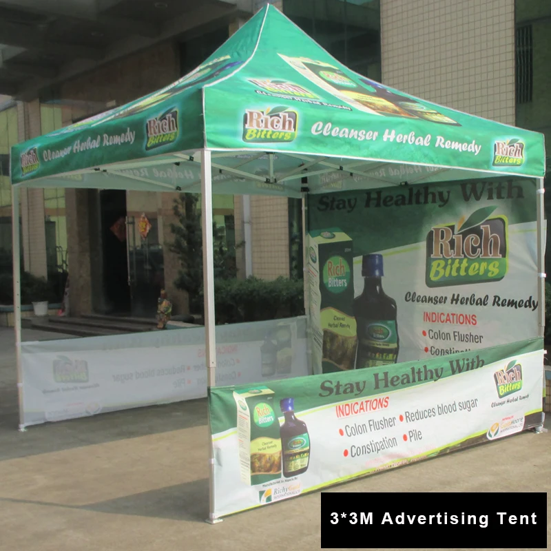 3*3 Meters Outdoor Advertising Tent Customized Logo Customized Color Promotion Event Tents For Ceremony Sun Shading And Business