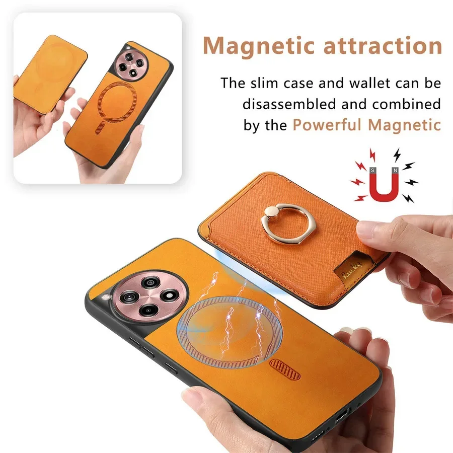 For Oneplus 12R 13 13R 5G Magnet Case 2In1 Detachable Leather Card Funda OnePlus Ace 5 Pro 3 Back Cover One Plus 13R 12R Etui