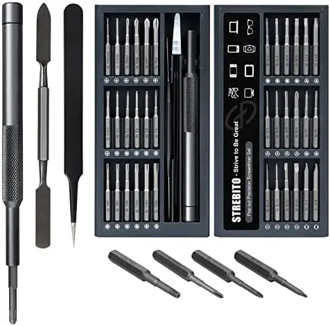 

39-in-1 Precision Screwdriver Set, S2 Steel Bits for PC, Phone, Laptop Repair