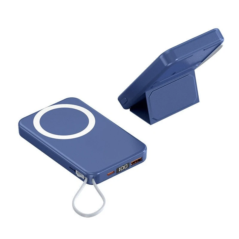 Magnetic Power Bank Comes with A Cable Fast Charging Five-in-one Wireless Bracket Suitable for Apple Mobile Power Supply
