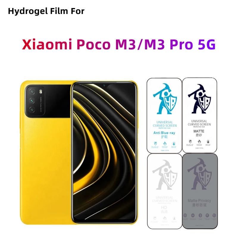 2 قطعة فيلم هيدروجيل ماتي ل Xiaomi Poco M3 Pro 5G HD حامي الشاشة ل Poco M3/M3pro العناية بالعين الخصوصية مكافحة التجسس ماتي حماية #1
