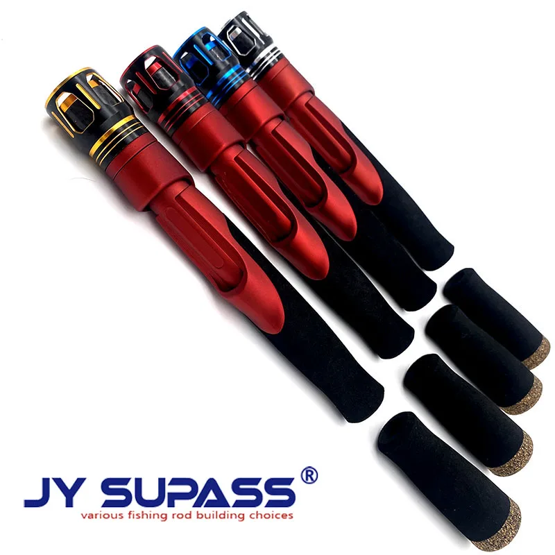 JY SUPASS Top Quality Reel Seat with Split Grips EVA foam custom fishing rod reel seat handle set repair fishing rod