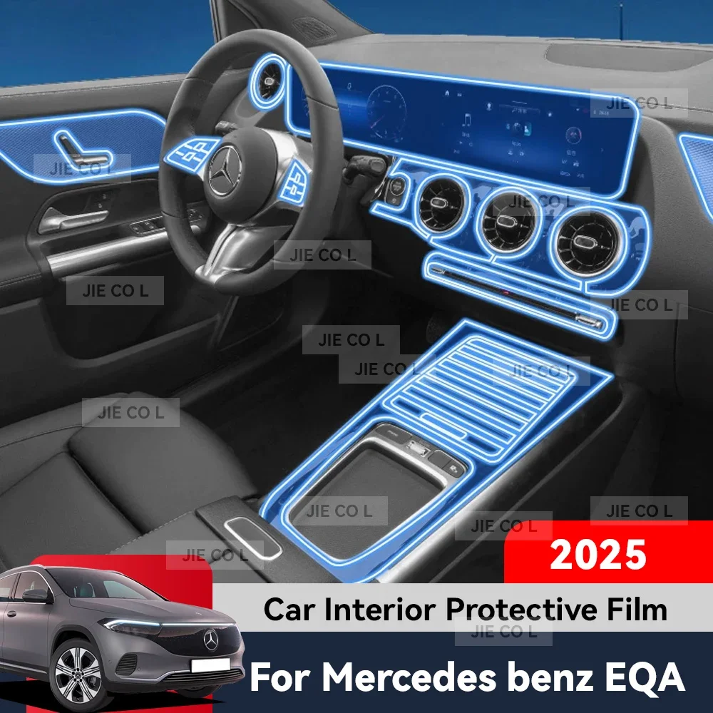 メルセデスベンツeqa-2025年式用-自動車中央制御画面tpuナビゲーション傷防止インテリア保護フィルム-gps