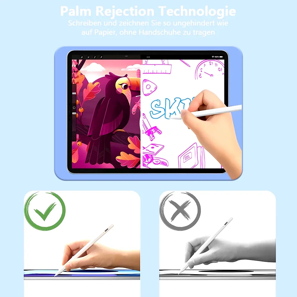 Stylus Pen for Apple Pencil with LED Power Indicators Palm Rejection Touch Pen for 2026 2025 2022 2021 2020 2019 2018 iPad Penci view 4