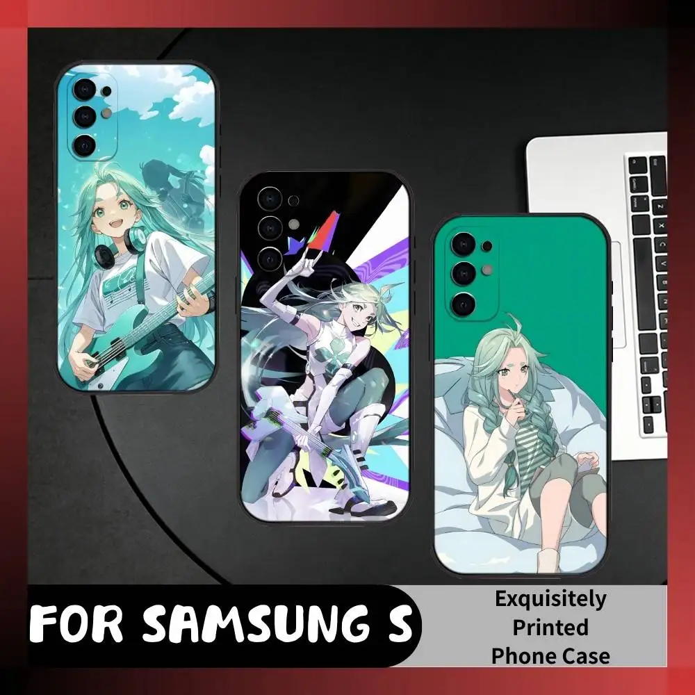 Anime TBH-X Lucky B-Blue Phone Case For Samsung S25,S24,S21,S22,S23,S20,Ultra,S26,Plus,Fe,Note,5G Black Cover