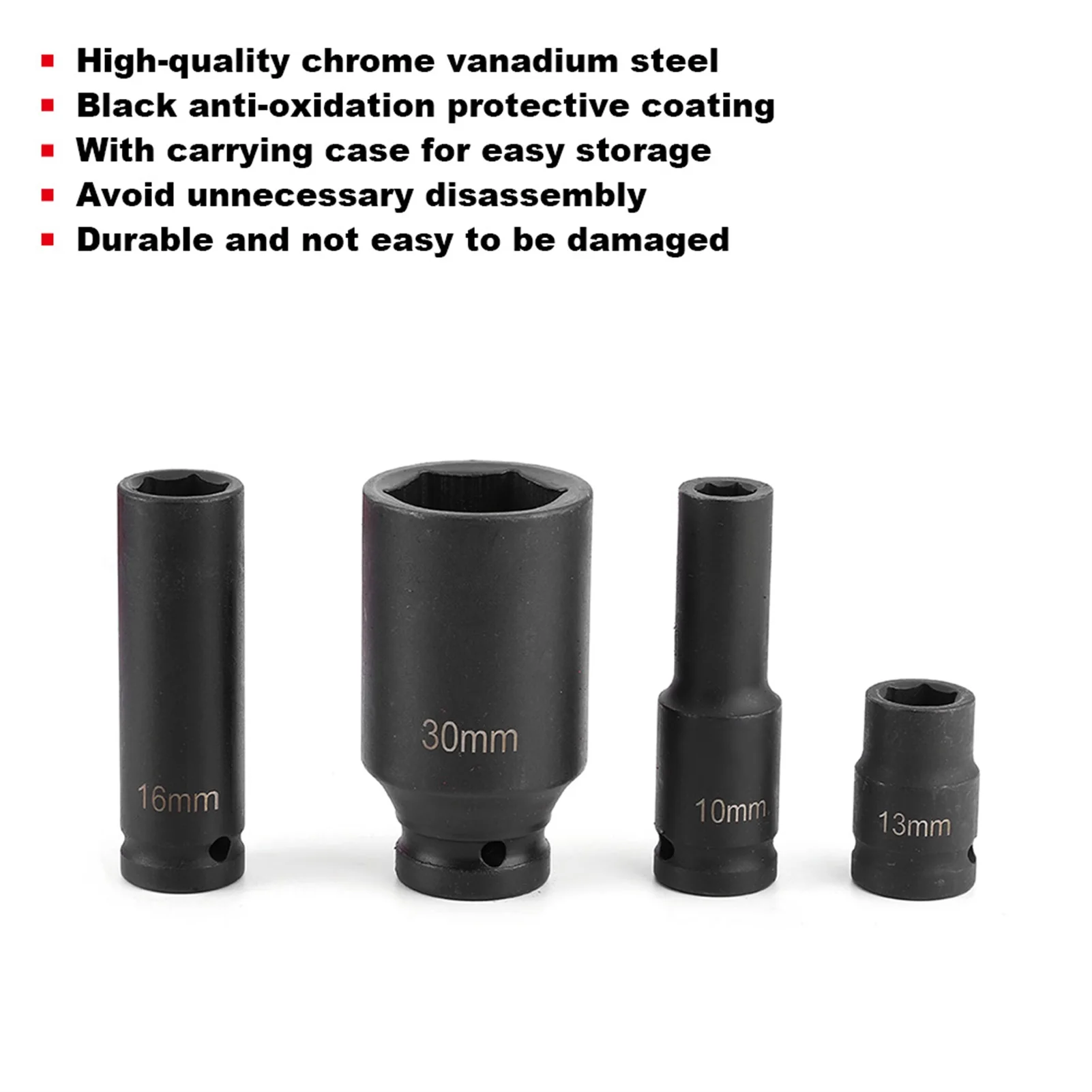 Sechskant-Bit-Steckschlüsselsätze, metrisch, für 1/2-Zoll-Antrieb, Ratsche, 6-Punkt-Spitze, Arbeitswerkzeug-Steckdosen