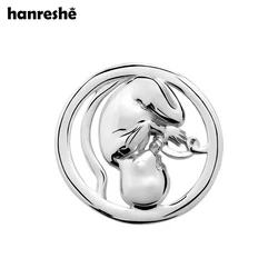 Hanreshe Obstetrics Baby Brooch Pins Medical Silver Plated Maternity Doctor Nurse Lapel Badge Jewelry Gift Decoration