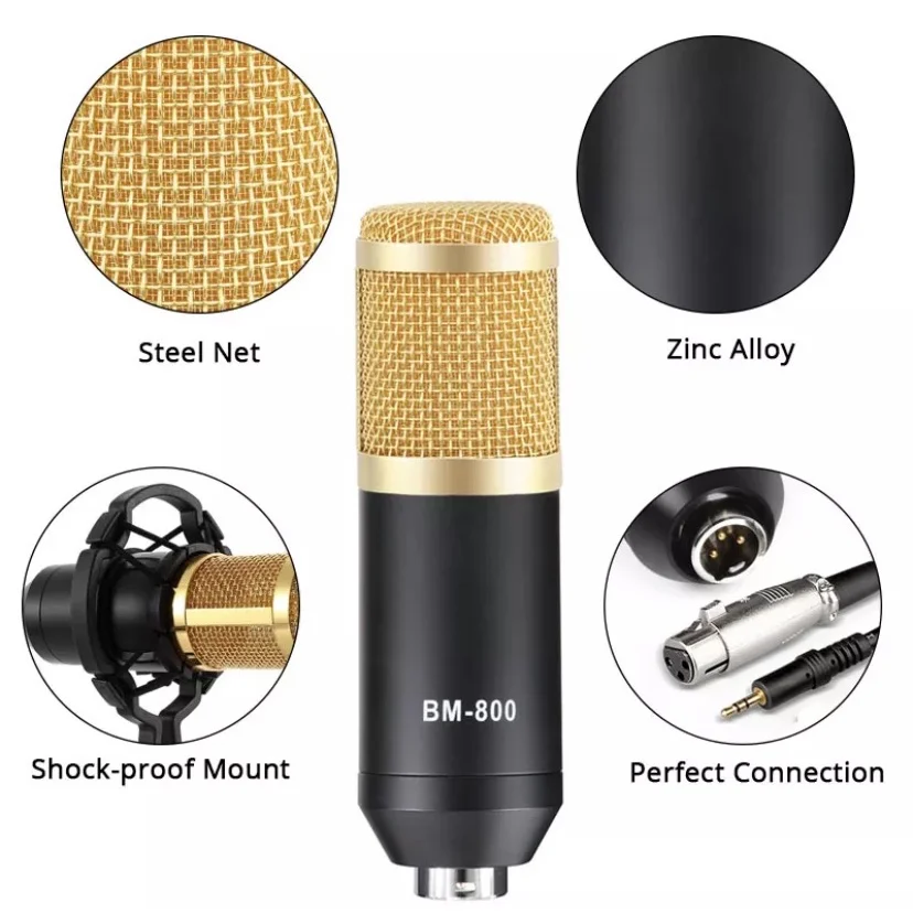 Bm-800 Podcast Corner Professional Condenser Microphone