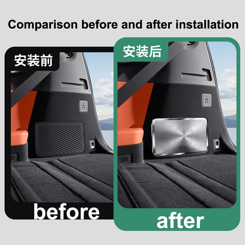 2 Pcs Fit For BYD Great Tang 2026 2027 Decorative Sticker For Trunk Horn Car Modification Supplies Stainless Steel Sound Hood