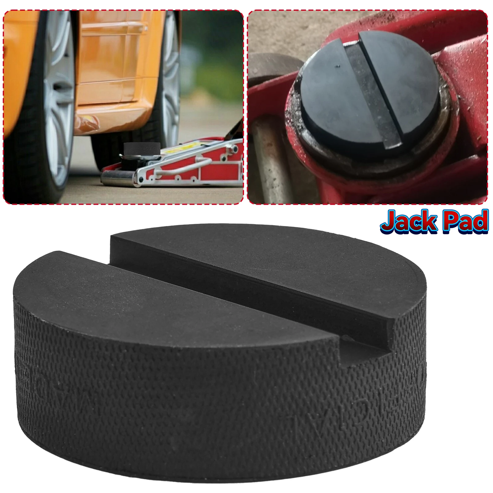 Universal Small Jack Rubber Pad Diameter 60mm Anti-slip Rail Adapter Support Block Heavy Duty Jacking Car Lift Tool Accessories