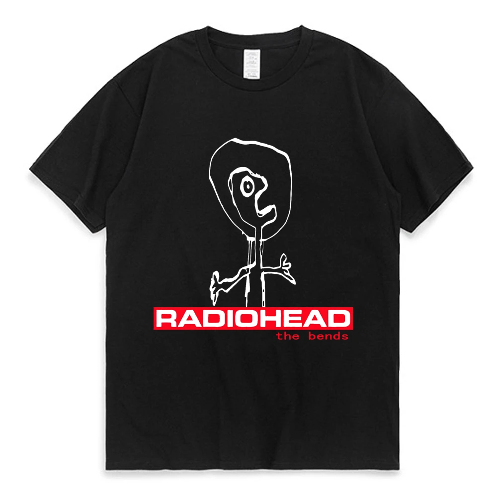 Rock Band Radiohead The Bends Graphic T Shirts 90s Vintage Punk Hip Hop Short Sleeve Tee Shirt Oversized Streetwear T-shirt Male