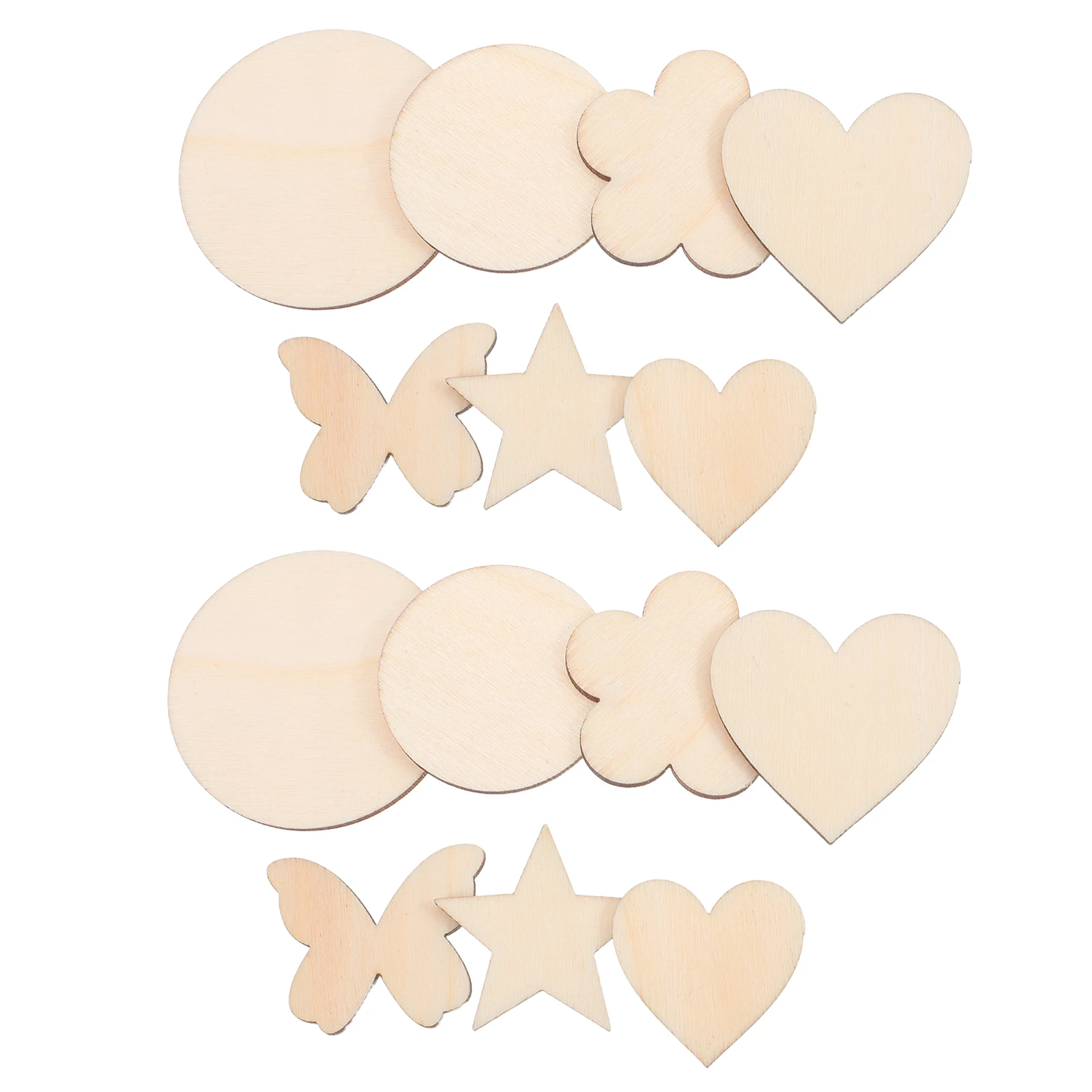 

252pcs Wood Slices Natural Heart Cutouts Wooden Decor Home Art Crafts Painting Kit Valentine'S Day Diy Decoration Wedding Party