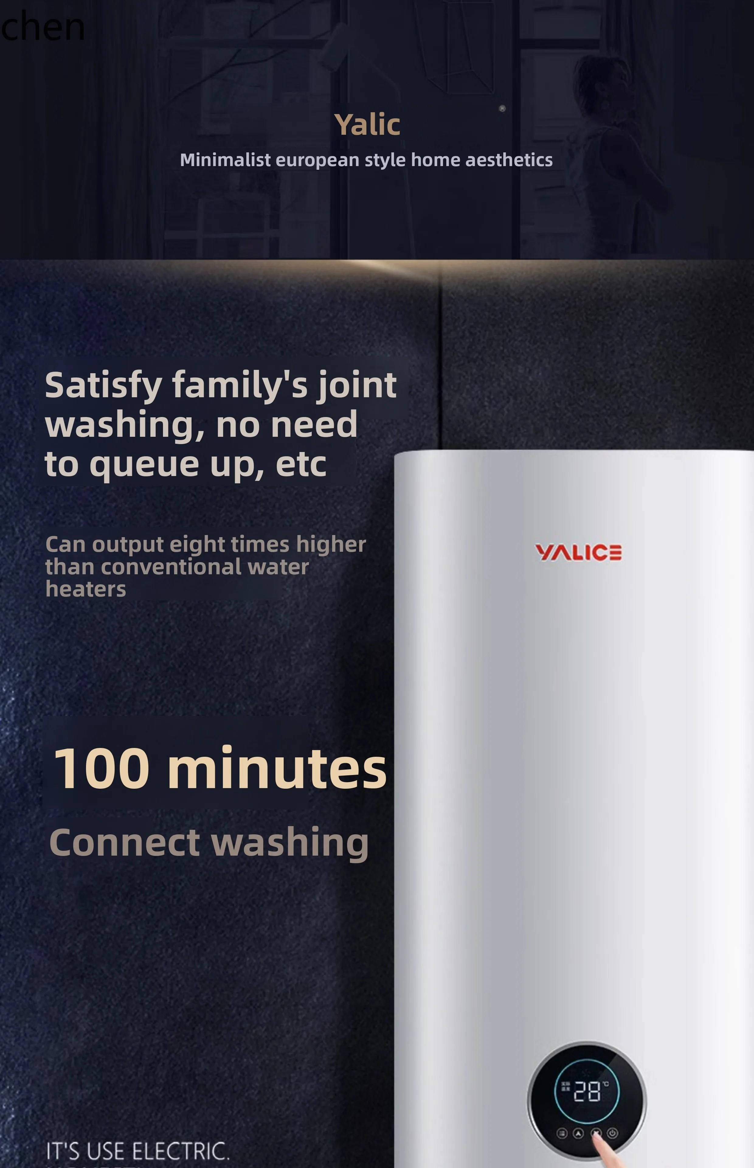 LXC scaldabagno elettrico a secchio piatto verticale piccolo tipo di accumulo d'acqua domestico presa d'acqua spegnimento WC