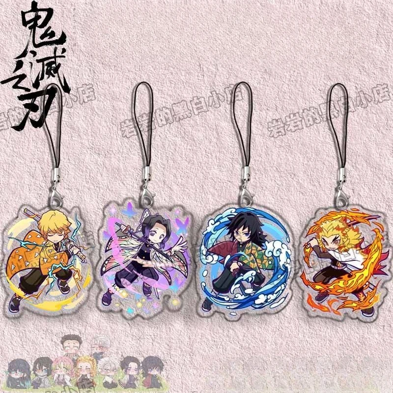 

New Demon Slayer Phone Strap Agatsuma Zenitsu Tomioka Giyuu Anime Peripheral Cute Creativity Phone Case Diy Ornament Gifts