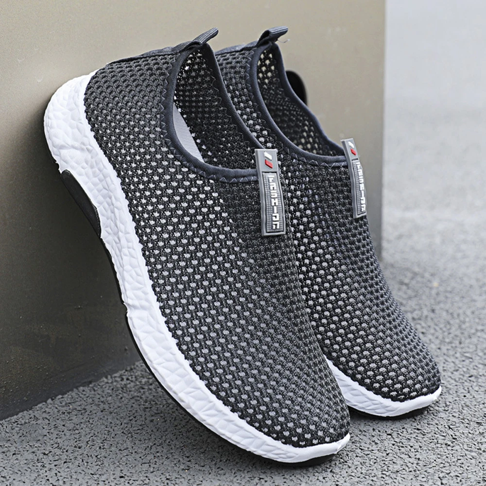 Heren Zomer Casual Schoenen Heren Mesh Ademende Outdoor Antislip Sportschoenen Schoenen Brede Top Traagschuim Loafers Schoenen