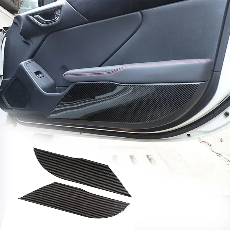 

For Subaru BRZ 2022 2023 soft carbon fiber car door kick panel decorative sticker interior modification accessories