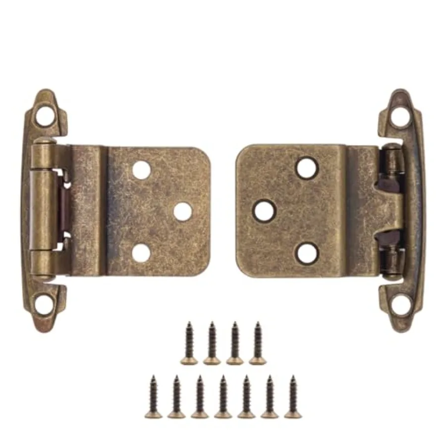 

Inset Cabinet Door Hinges, 3/8" Self Closing Hinges for Cabinet Doors, Kitchen Cabinet Hardware Hinges