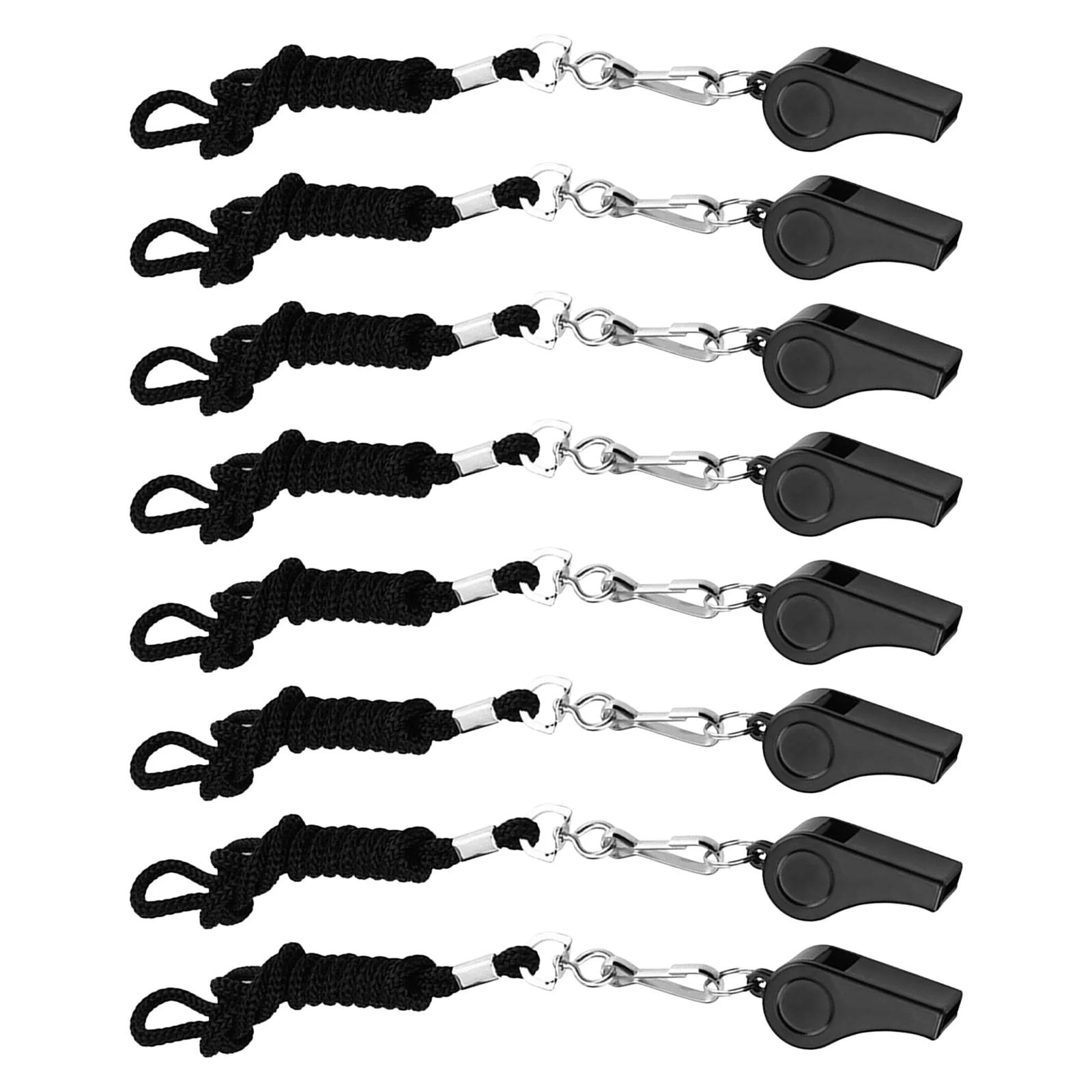 8 قطعة صفارات السلامة المعدنية المحمولة بصوت عال بقاء صفارات الطوارئ للمشي التخييم الرياضة التدريب صفارة إنقاذ #4