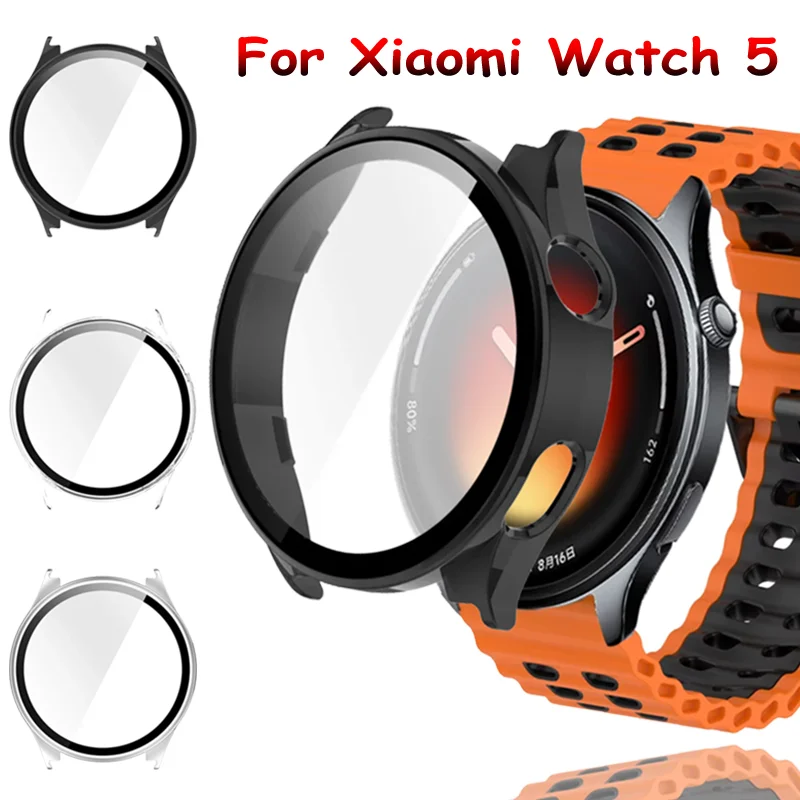 Shell And Membrane Integrated For Xiaomi Watch 5 Screen Protector Anti-scratch Film Bumper Protective Cover For Xiaomi Watch 5
