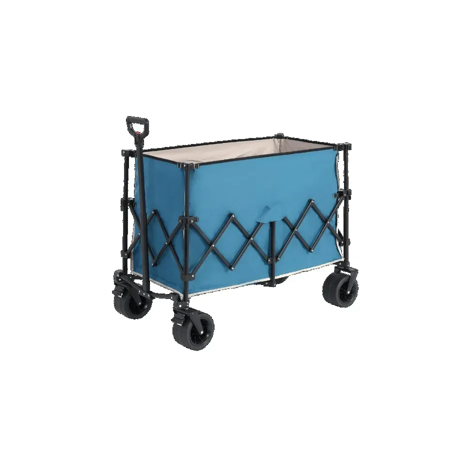 

Beach Wagon Collapsible Wagon 220lbs with Big Wheels Foldable Wagon Carts Heavy Duty 300L Folding Utility Garden Cart with Big