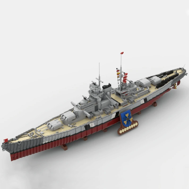 

NEW 9544PCS WW2 Military MOC Bismarck heavy cruiser battleship Model DIY creative ideas high-tech Child Toy birthday Gift blocks