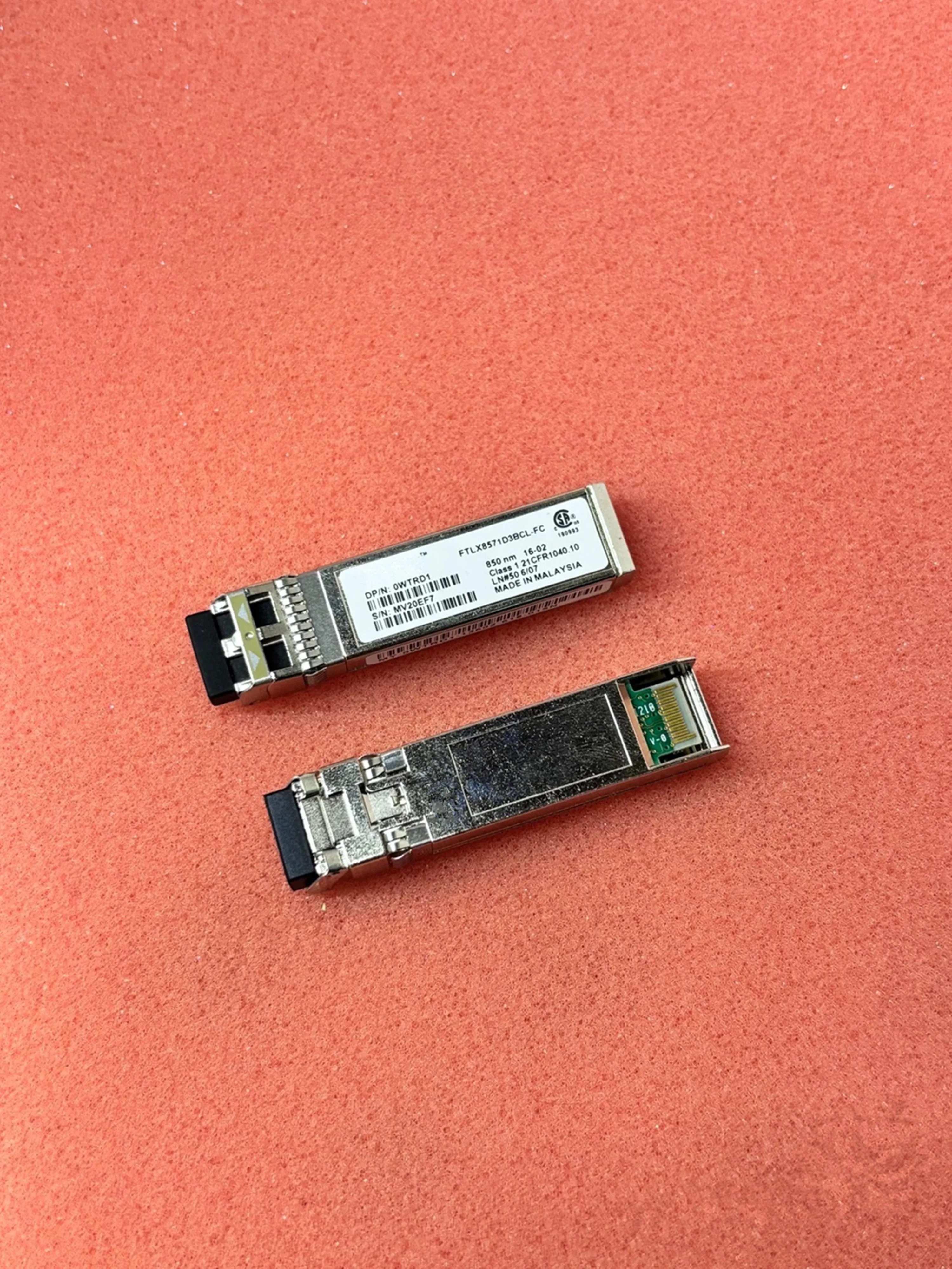 1PCS 10gb Sfp Module/0WTRD1/FTLX8571D3BCL-FC/10G 850NM SFP+ Network Adapter Switch Optical Fiber Module/10g Sfp Optical Fiber