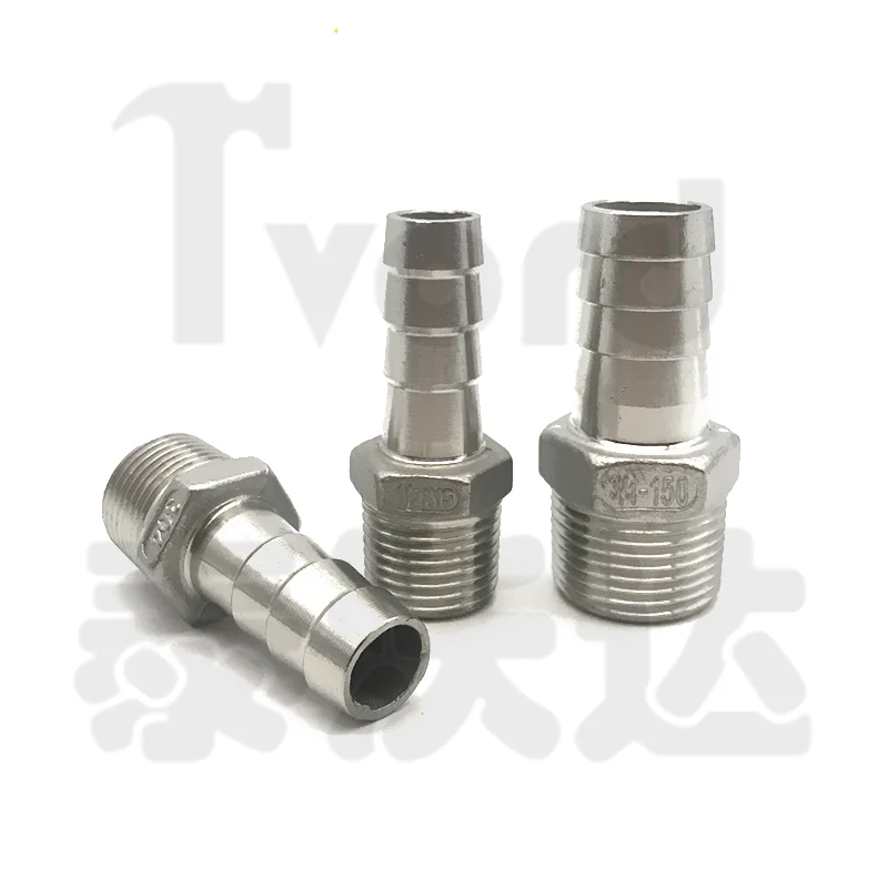 304 In Acciaio Inox Maschio Filettato Giunto Tubo Gomito Tubo Dell'acqua Riduttore Connettore Raccordo Per Tubi 1/4 "1/2" - 6 8 10 12 15 20 25 32mm