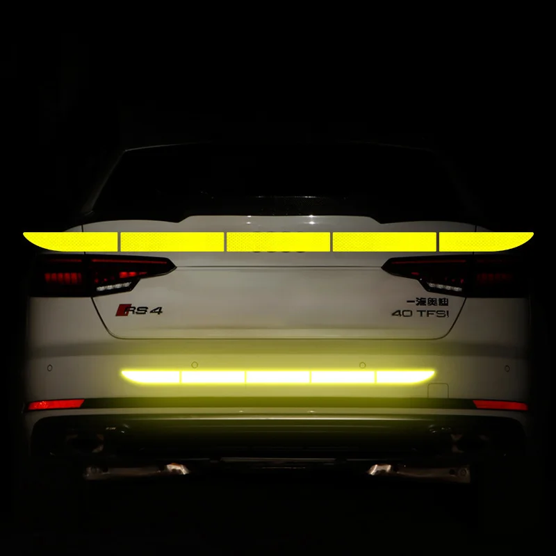 90cm Reflective Car Sticker Safety Warning Reflective Tape Car Sticker Collision Warning Reflective Tape Sticker Car Accessories