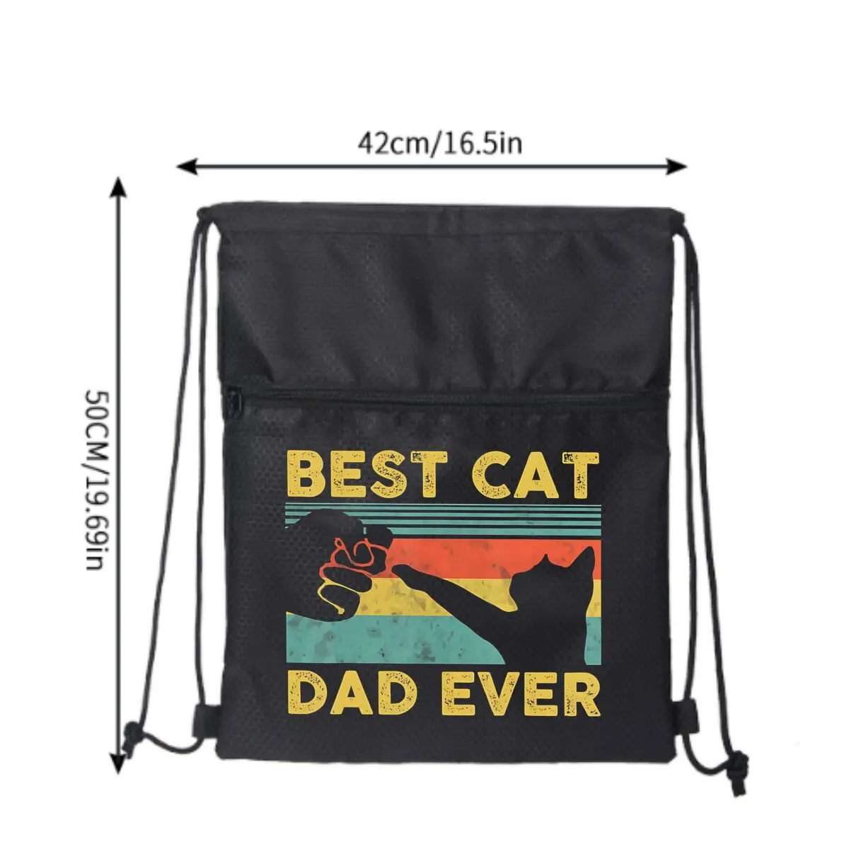 Best Cat Dad Feline Father Pride Zaino sportivo con coulisse Zaino sportivo da viaggio per fitness all'aperto