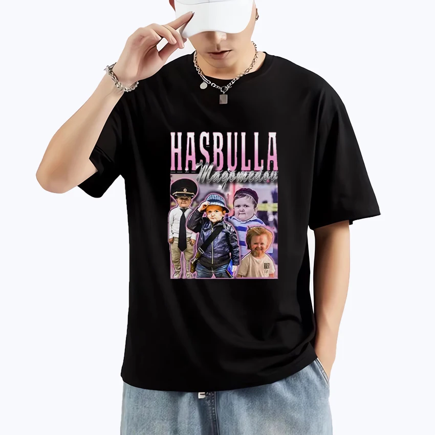 

Hasbulla Magomedov T Shirt Russia Mini Khabib Blogge Fighting Graphic Tops Men Women Cute Short Sleeve Cotton Casual T-shirts