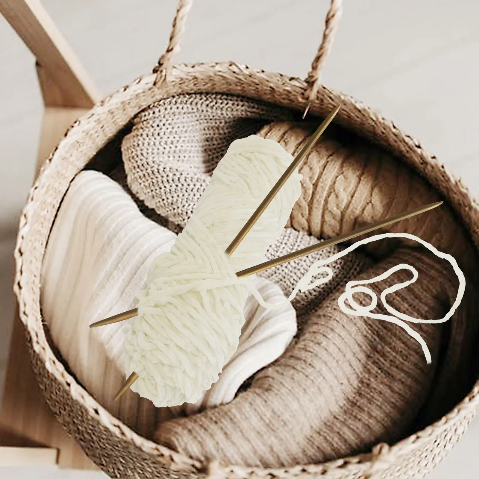 

4Pcs Chenille Wool Yarn DIY Hand Knitting Material Soft Thread Scarf Hat Crocheted Warm Thread Material DIY Wool