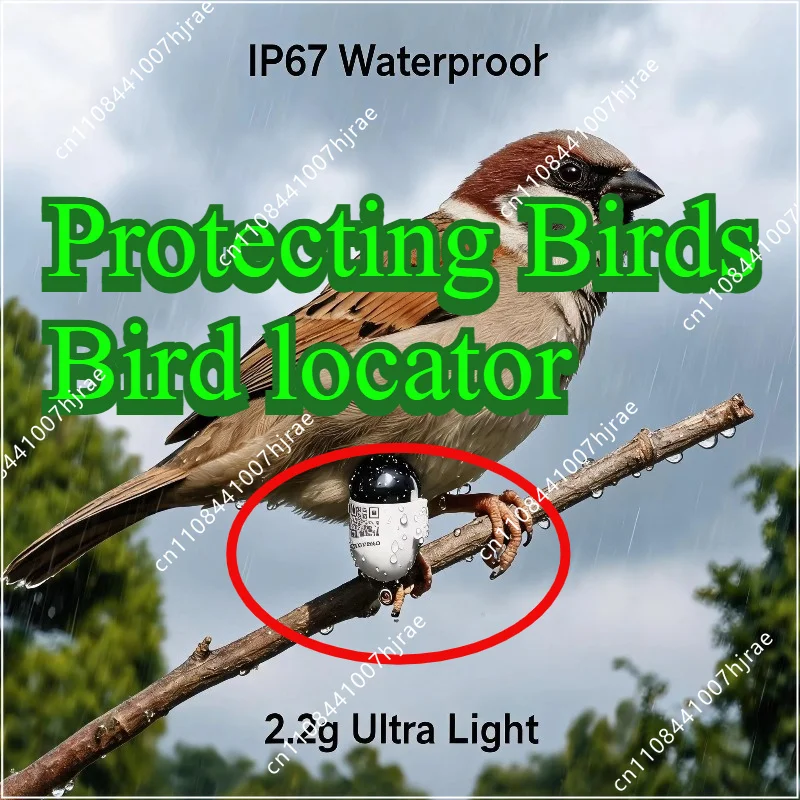 2.2G mini IP67 waterproof Bluetooth bird locator tracer for real-time positioning in field research