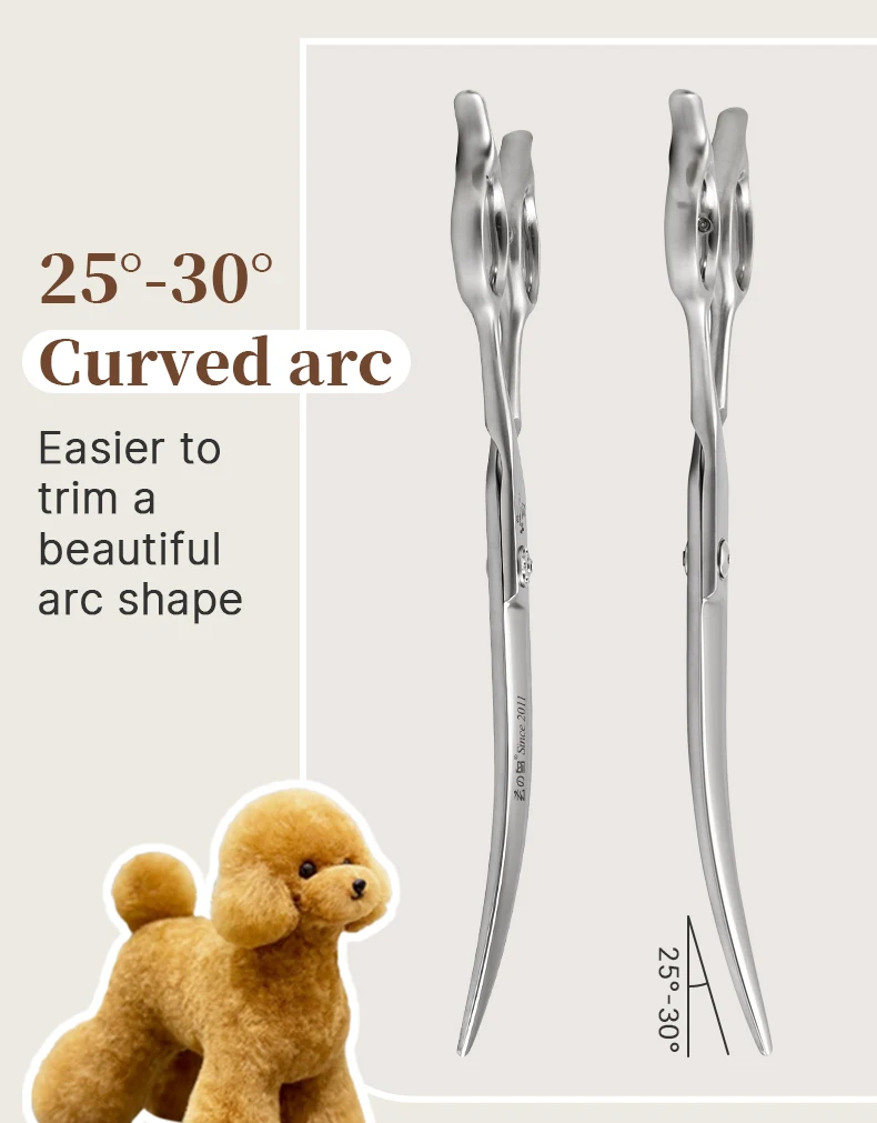 Fenice Slim Narrow Dog Grooming Scissors Set Straight/Curved/Thinner/Chunker Shears Schere Spezialisiert für KR- und JP Groomers – Detail 15