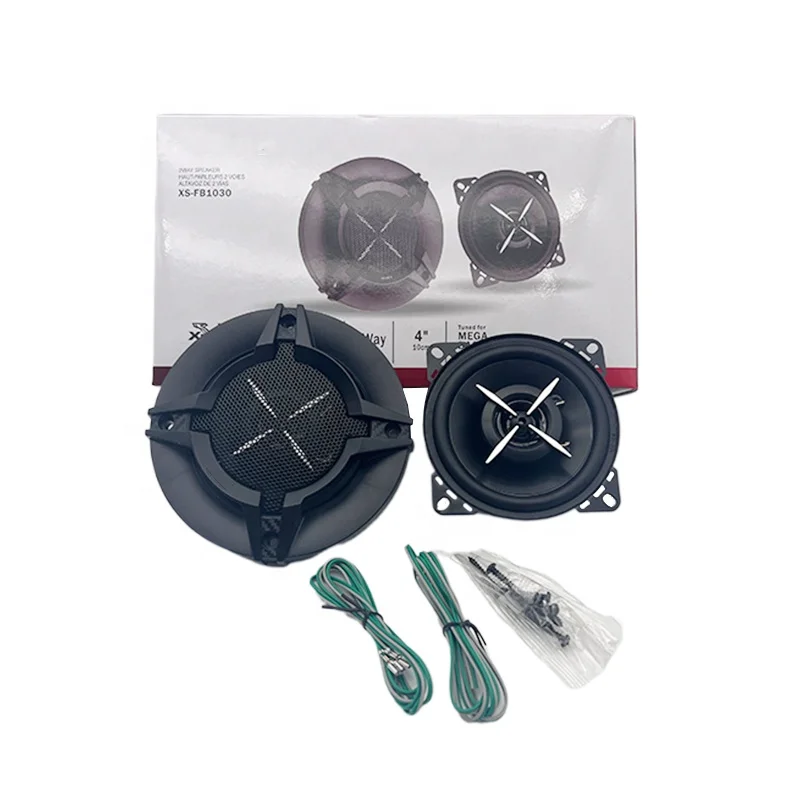 

Дешевый автомобильный коаксиальный динамик 4 дюйма XS-FB1030 210 Вт 4 Ом 2-полосный аудиодинамик 10 см для автомобиля (1 пара)