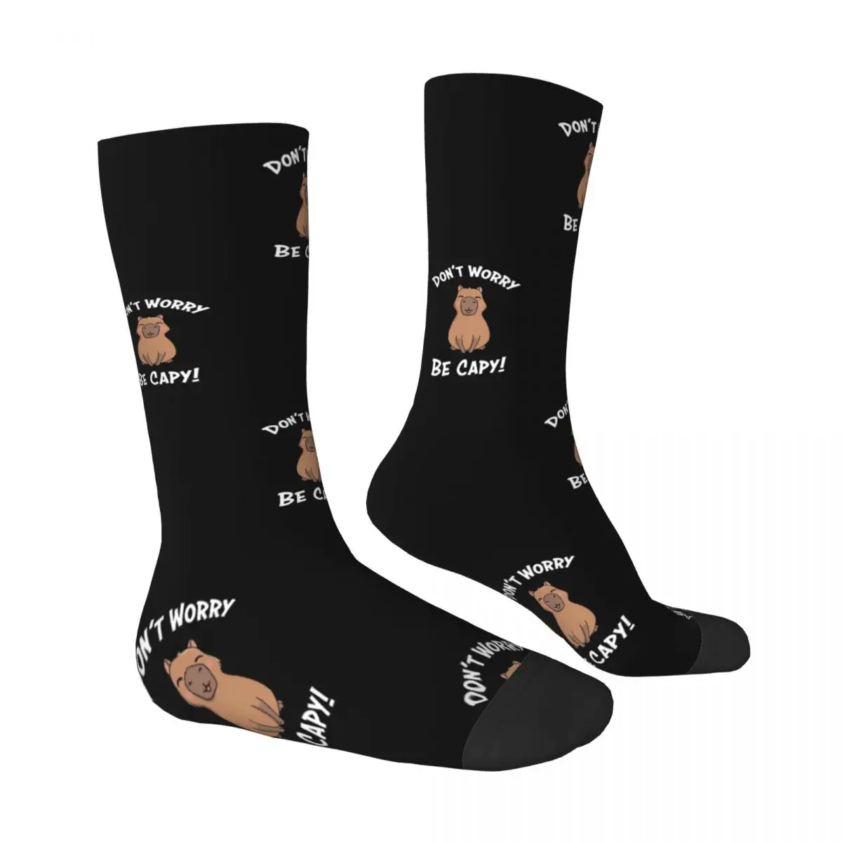 Funny Men's Socks Capy Retro Harajuku Capybara Street Style Seamless Crew Crazy Sock Gift Pattern Printed