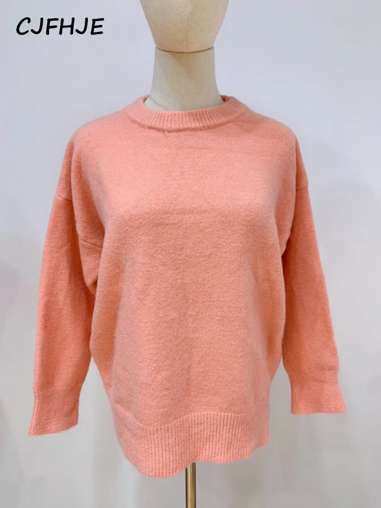 Cjfhje frauen pullover pullover weiblich stricken overszie langarm locker elegant gestrickt dicke oberbekleidung frauen winter pullover